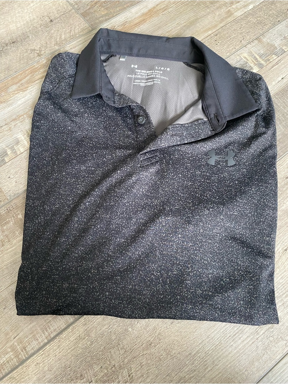 Under Armour Men’s Black Heathered Polo